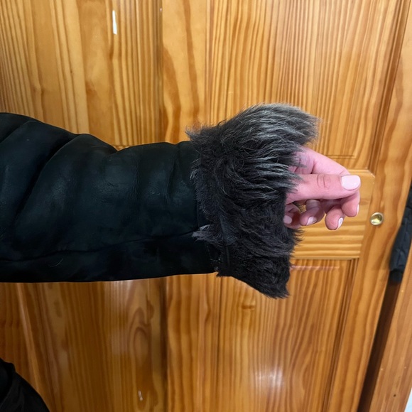 Genuine Shearling jacket coat size Large for women w/hood warm made in Italy - Picture 16 of 16